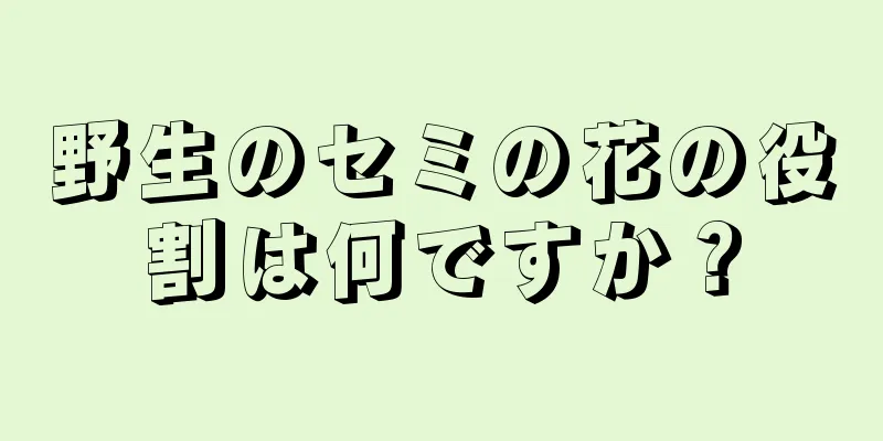 野生のセミの花の役割は何ですか？