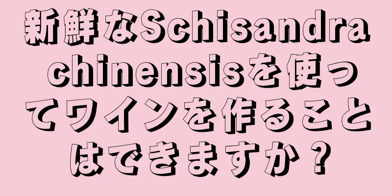 新鮮なSchisandra chinensisを使ってワインを作ることはできますか？