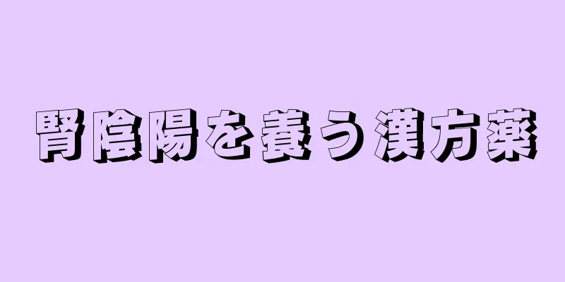 腎陰陽を養う漢方薬