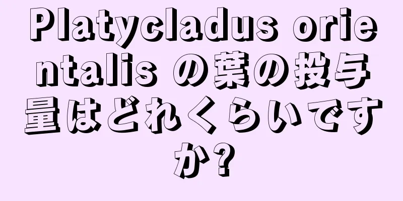 Platycladus orientalis の葉の投与量はどれくらいですか?