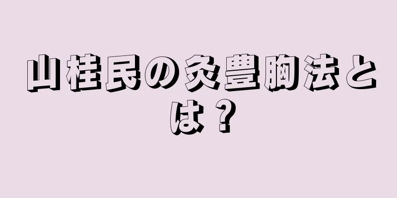 山桂民の灸豊胸法とは？
