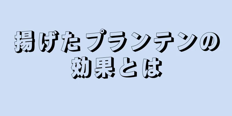 揚げたプランテンの効果とは