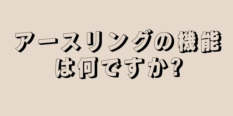 アースリングの機能は何ですか?