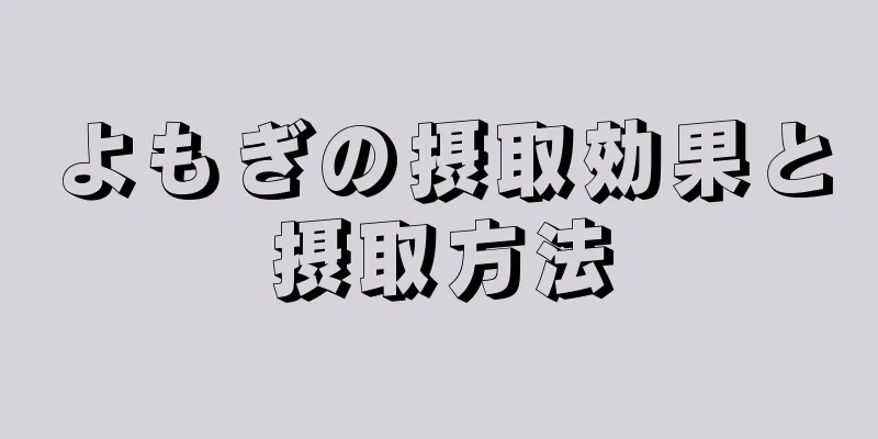 よもぎの摂取効果と摂取方法