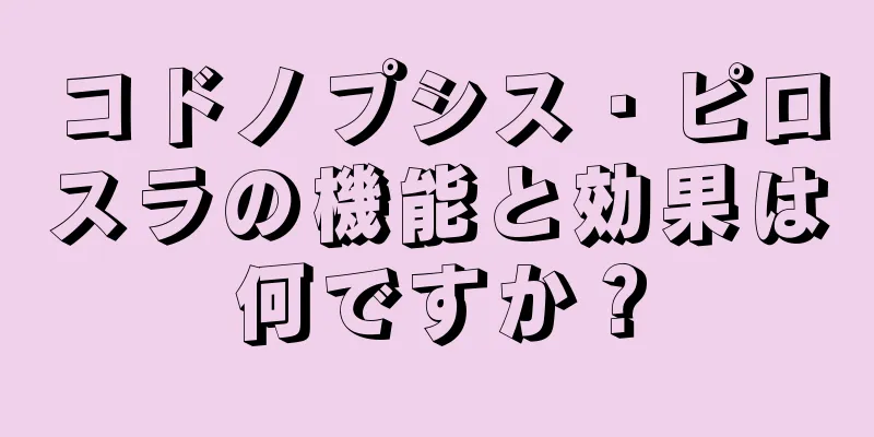 コドノプシス・ピロスラの機能と効果は何ですか？