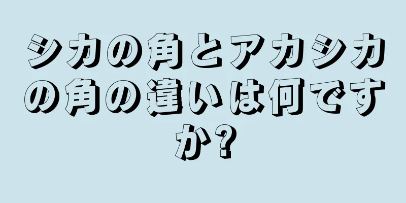 シカの角とアカシカの角の違いは何ですか?