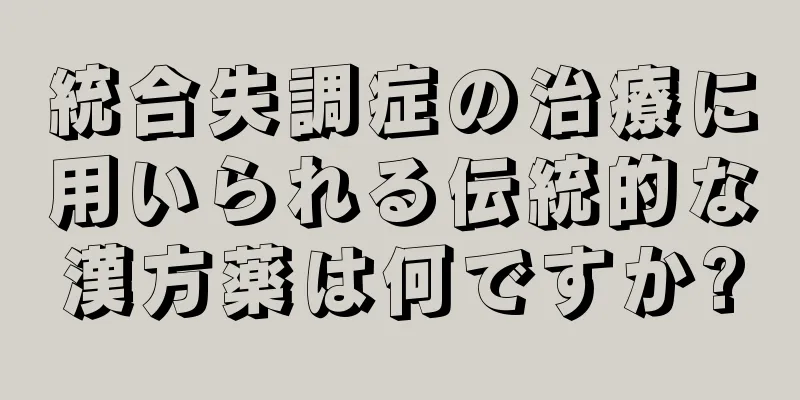 統合失調症の治療に用いられる伝統的な漢方薬は何ですか?