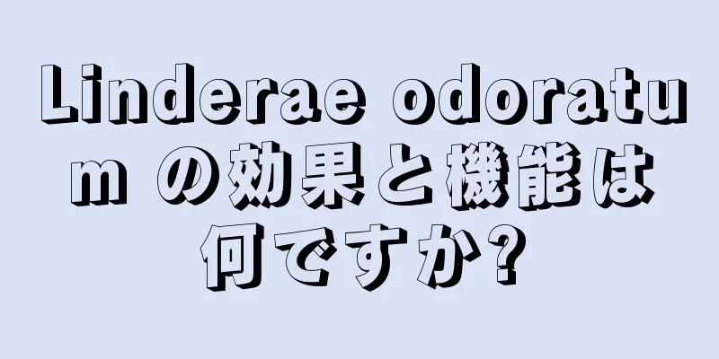Linderae odoratum の効果と機能は何ですか?