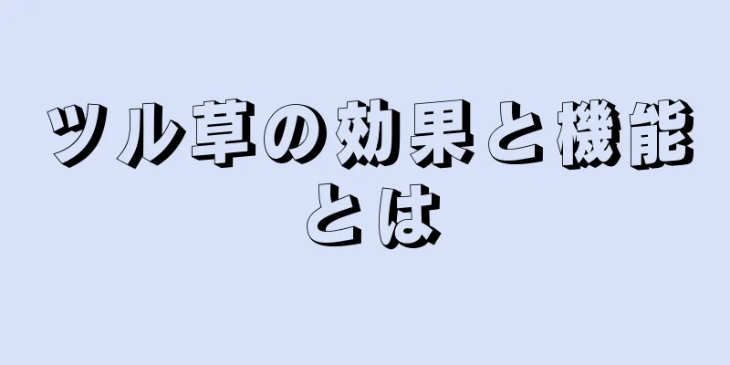 ツル草の効果と機能とは