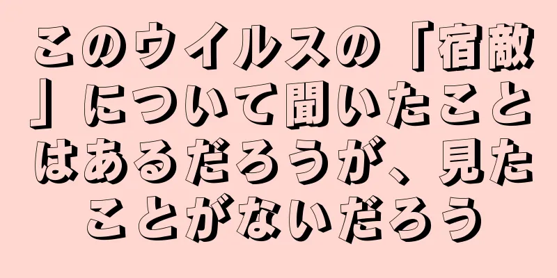 このウイルスの「宿敵」について聞いたことはあるだろうが、見たことがないだろう