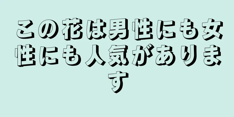 この花は男性にも女性にも人気があります