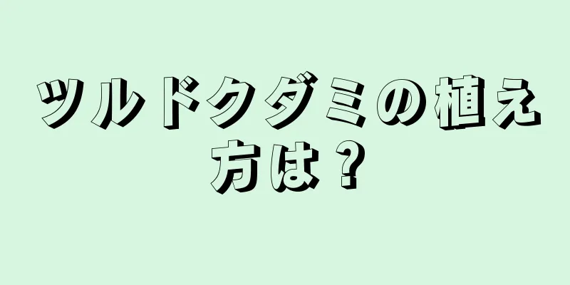 ツルドクダミの植え方は？