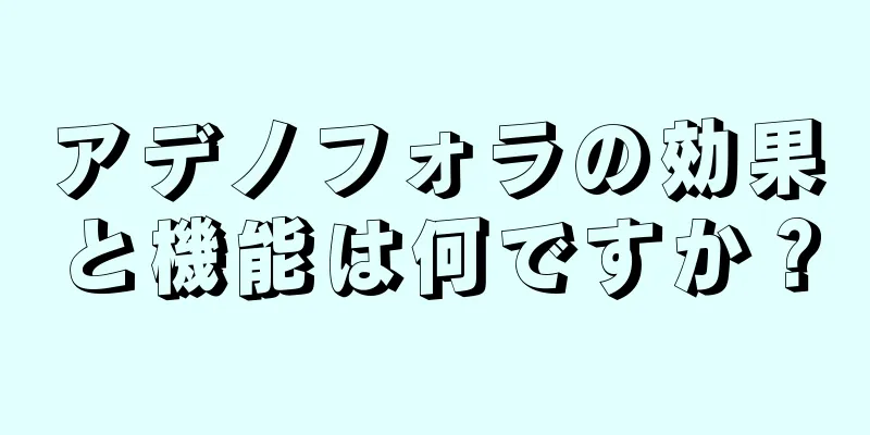 アデノフォラの効果と機能は何ですか？
