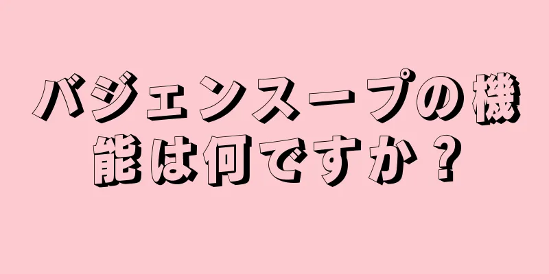 バジェンスープの機能は何ですか？