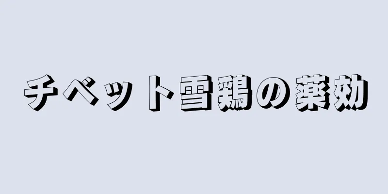 チベット雪鶏の薬効
