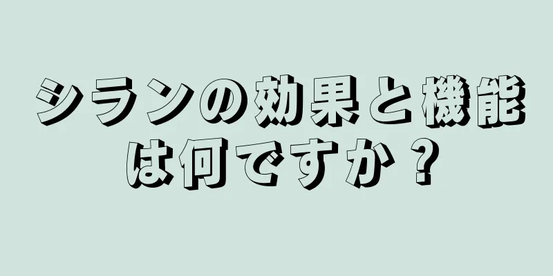 シランの効果と機能は何ですか？