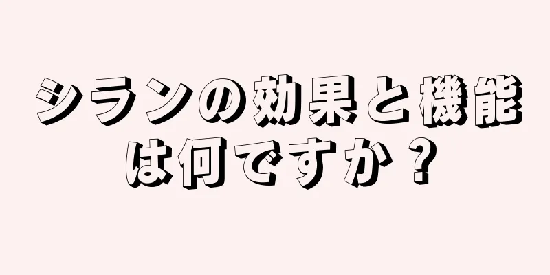 シランの効果と機能は何ですか？