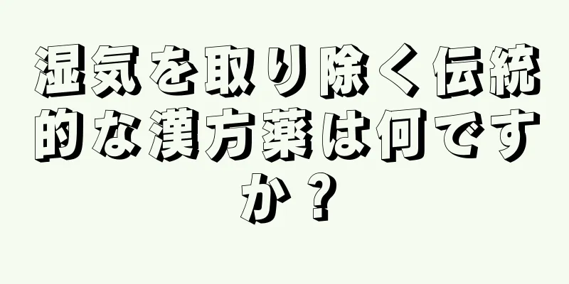 湿気を取り除く伝統的な漢方薬は何ですか？