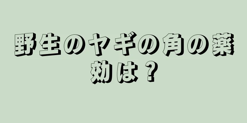 野生のヤギの角の薬効は？