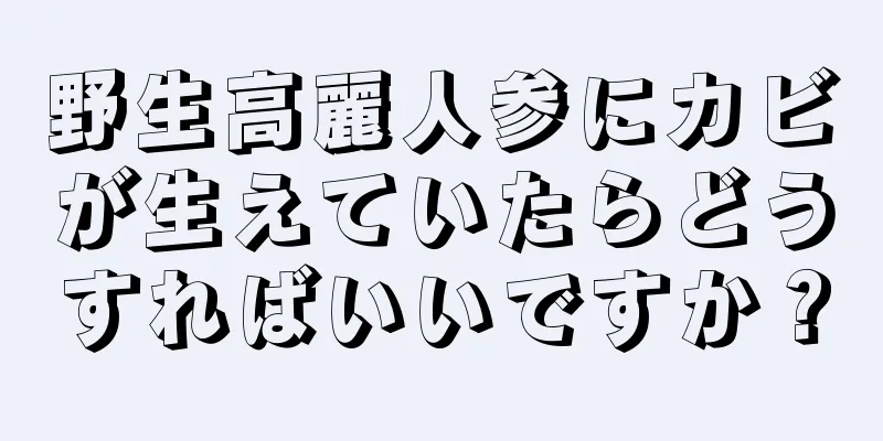野生高麗人参にカビが生えていたらどうすればいいですか？