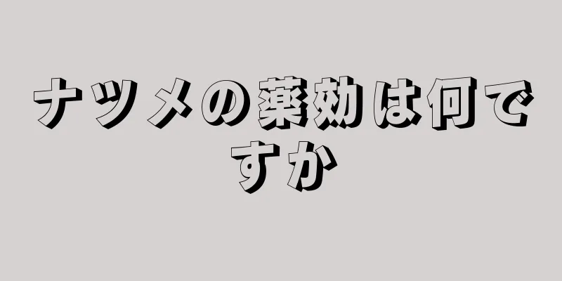 ナツメの薬効は何ですか