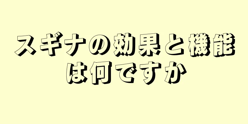 スギナの効果と機能は何ですか