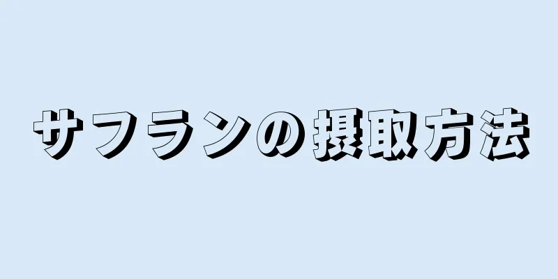 サフランの摂取方法