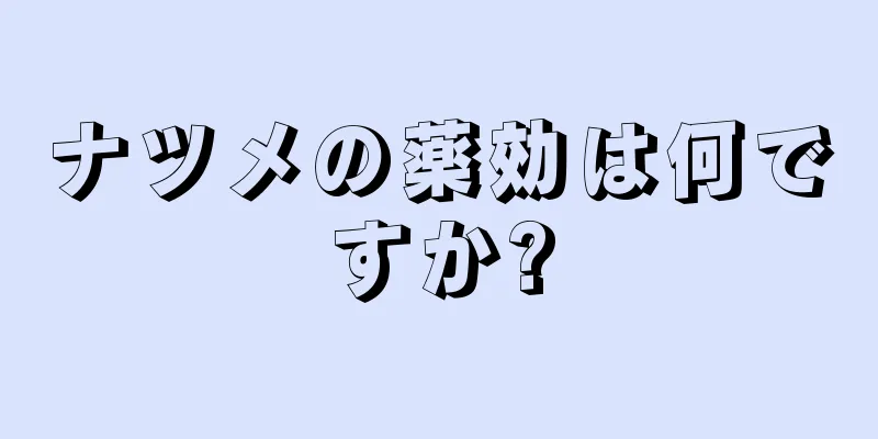 ナツメの薬効は何ですか?