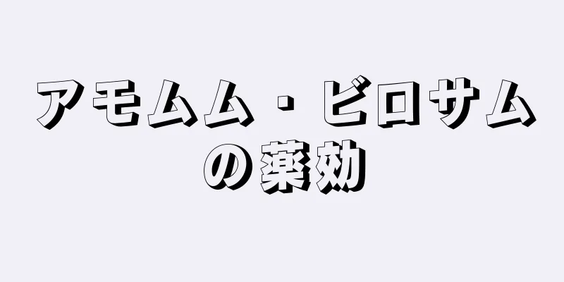アモムム・ビロサムの薬効