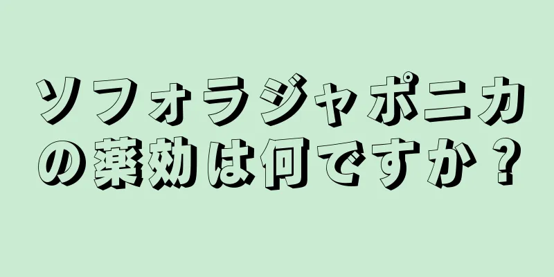 ソフォラジャポニカの薬効は何ですか？