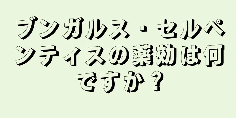 ブンガルス・セルペンティスの薬効は何ですか？