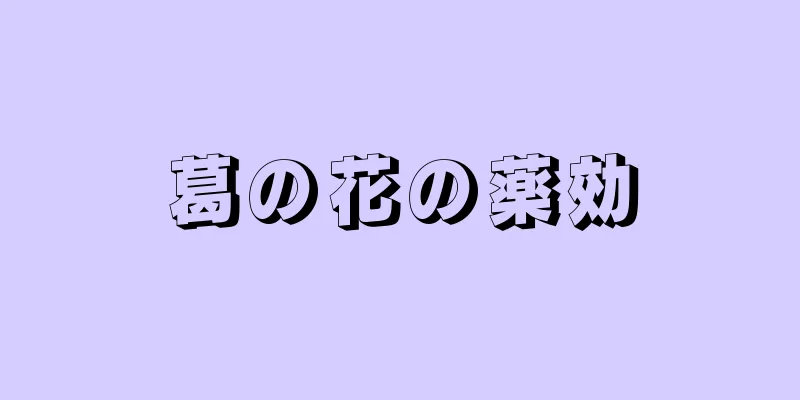 葛の花の薬効