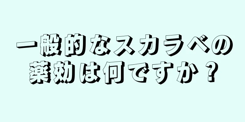 一般的なスカラベの薬効は何ですか？