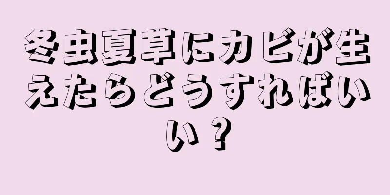 冬虫夏草にカビが生えたらどうすればいい？