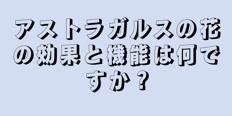 アストラガルスの花の効果と機能は何ですか？