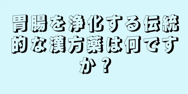 胃腸を浄化する伝統的な漢方薬は何ですか？
