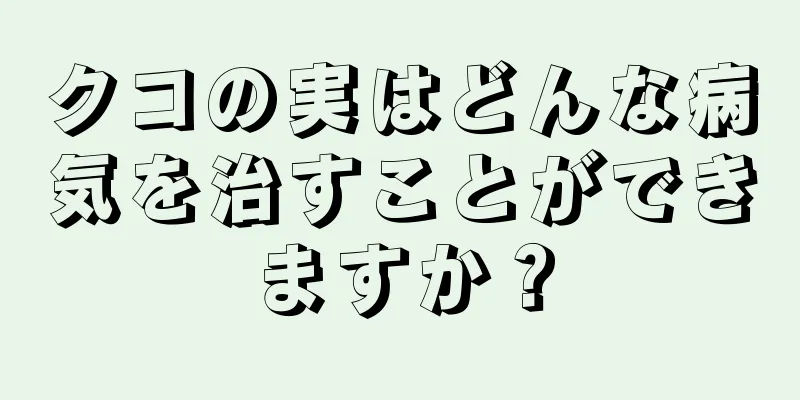 クコの実はどんな病気を治すことができますか？