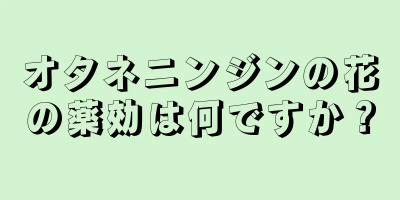 オタネニンジンの花の薬効は何ですか？