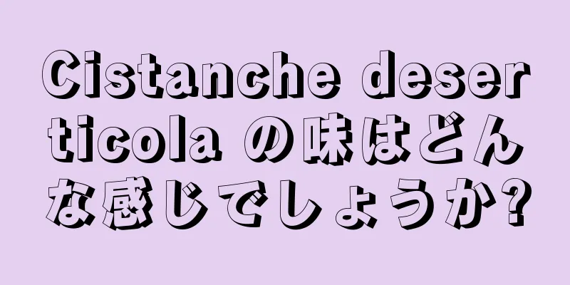 Cistanche deserticola の味はどんな感じでしょうか?