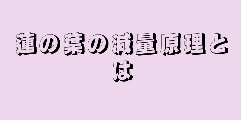 蓮の葉の減量原理とは