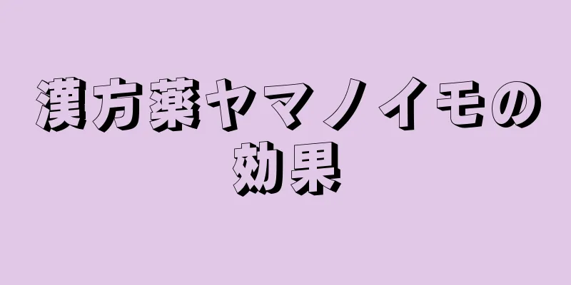 漢方薬ヤマノイモの効果