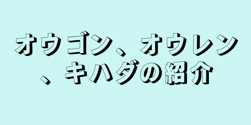 オウゴン、オウレン、キハダの紹介