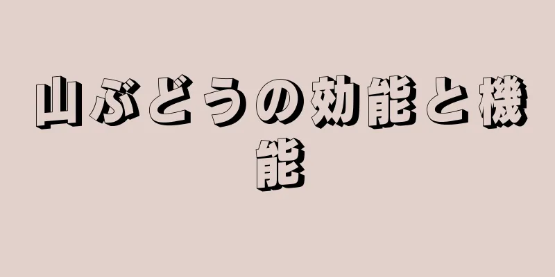 山ぶどうの効能と機能