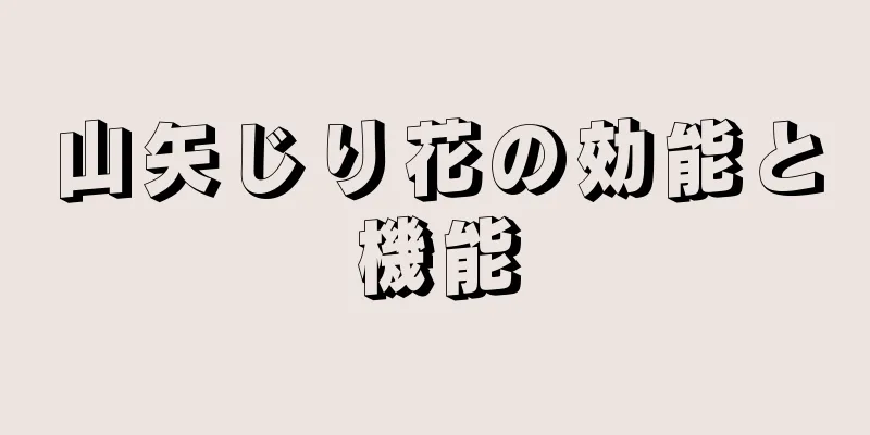 山矢じり花の効能と機能