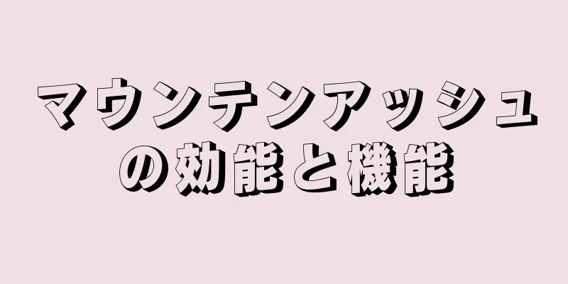 マウンテンアッシュの効能と機能