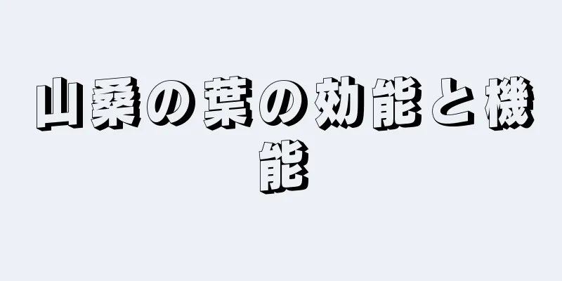 山桑の葉の効能と機能