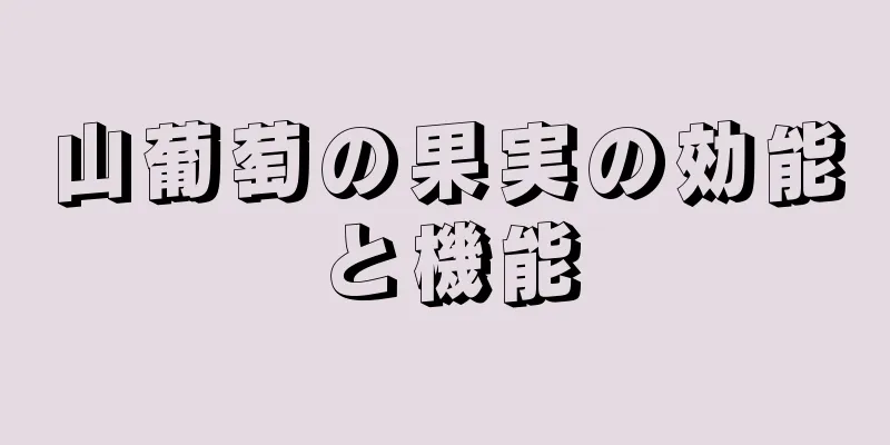 山葡萄の果実の効能と機能