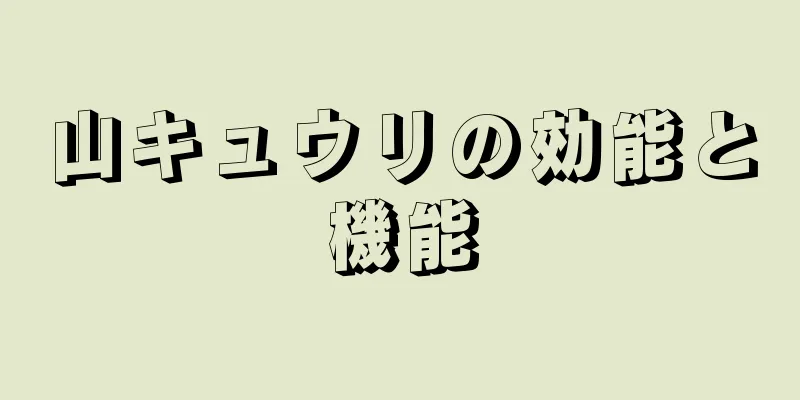 山キュウリの効能と機能