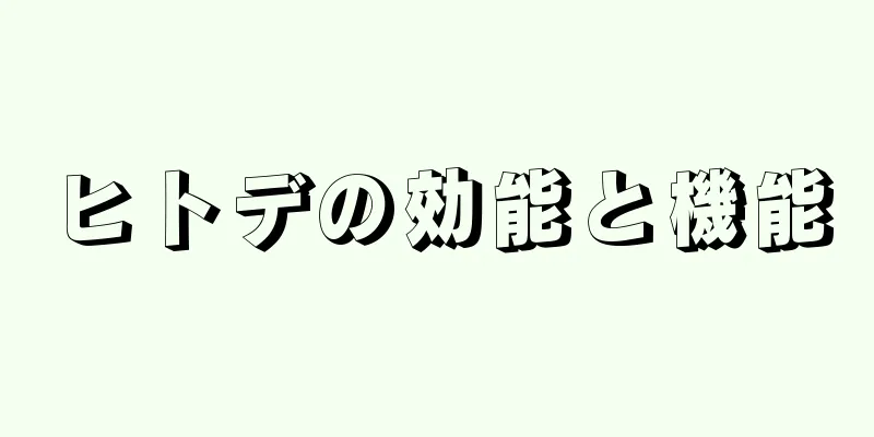 ヒトデの効能と機能