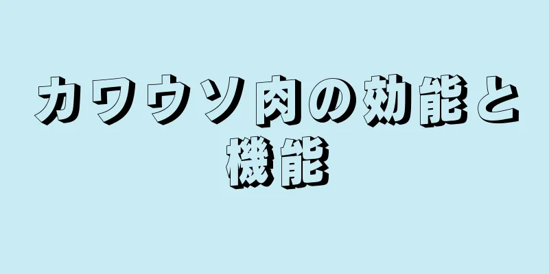 カワウソ肉の効能と機能